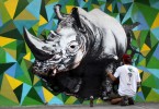 3D rhino graffiti buenos aires street art rinoceronte buenosairesstreetart.com