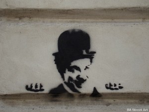 Charlie Chaplin stencil buenos aires buenosairesstreetart.com