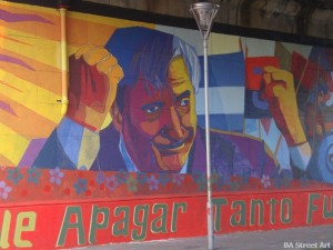 political graffiti Nestor Kirchner mural Buenos Aires street art © buenosairesstreetart.com
