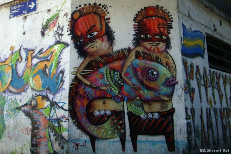 La Boca graffiti nice naranja artist buenos aires street art tour buenosairesstreetart.com
