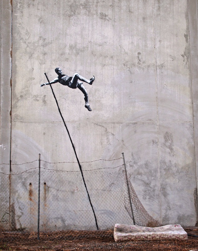 Banksy new Olympic stencils in London BA Street Art