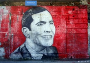carlos gardel mural alfredo segatori buenos aires street art buenosairesstreetart.com