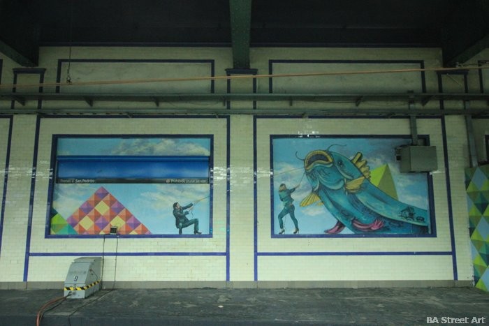 public art buenos aires subway station buenos aires underground metro buenosairesstreetart.com