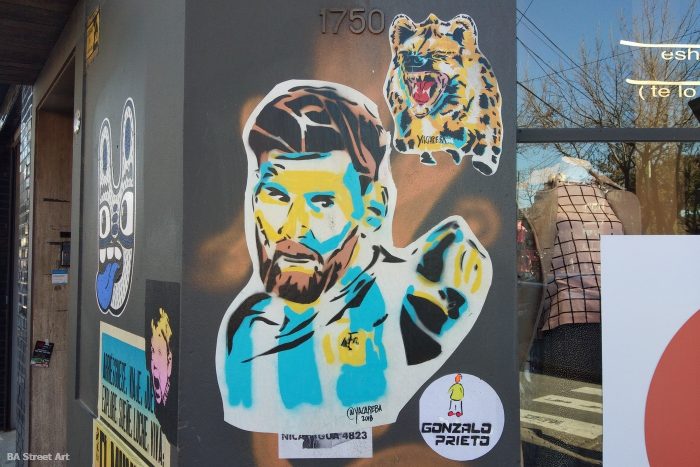 Argentina World Cup mural of Maradona and Messi street art | BA Street Art