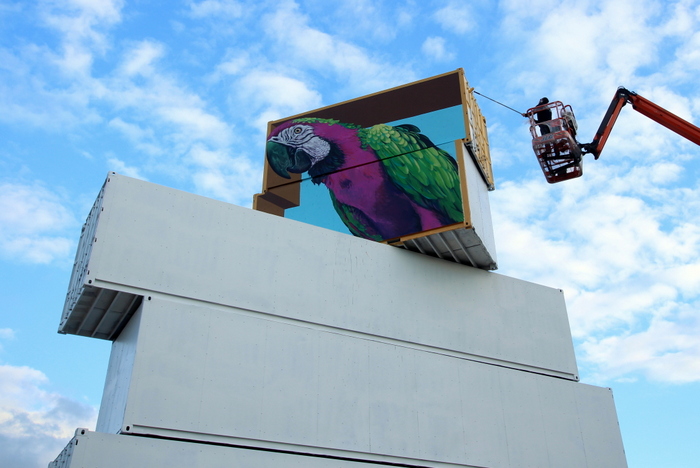 parrot graffiti martin ron street art rock werchter belgium arne quinze north west walls