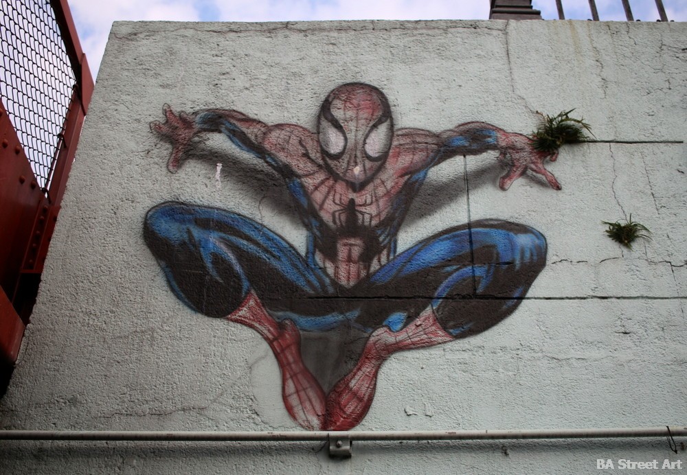 hombre aranja spiderman grafiti buenos aires buenosairesstreetart.com arte callejero argentina
