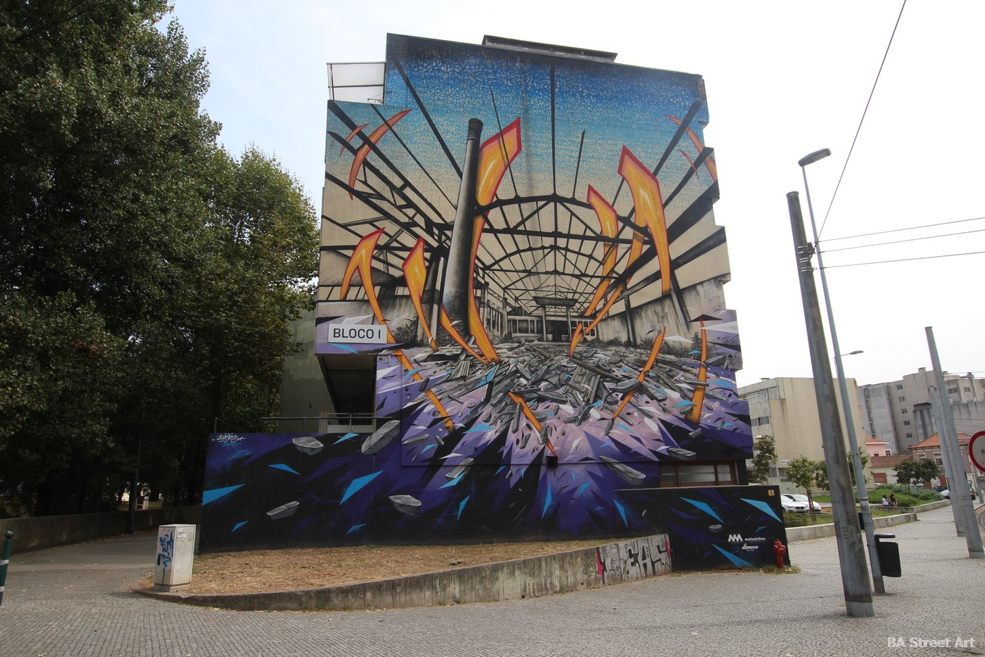  graffiti tour porto portugal katre matosinhos perspective architecture arte urbano