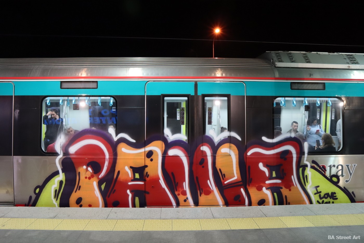 graffiti train illegal painting bombs carriage metro turkey 