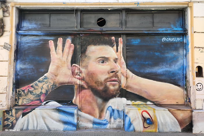 New Leo Messi mural in Buenos Aires by Causi Art | BA Street Art