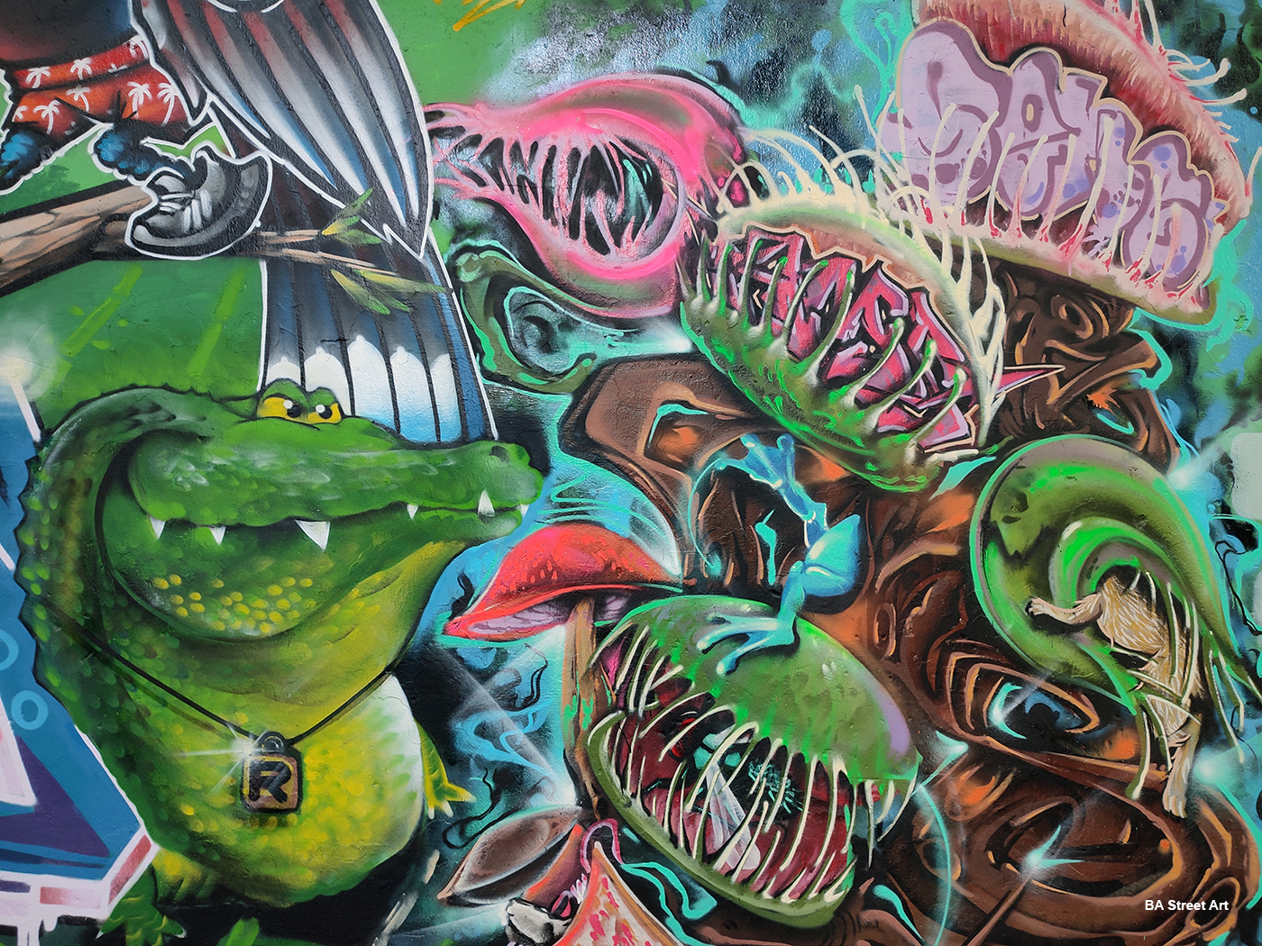 Buenos Aires graffiti artists paint jungle wall in Palermo | BA Street Art